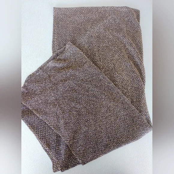 Black And Gold Long Stretchy Wrap Scarf - Picture 1 of 3